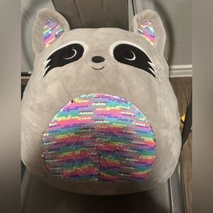 Squishmallow 12" Max Raccoon‎ Sequin Belly Plush stuffed animal kids toy